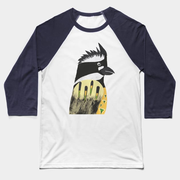 Native Birds of Australia Collage - Set 6 Shrike-tit Baseball T-Shirt by chortlzdesigns